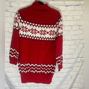 Women’s Oversized Christmas Winter Holiday Novelty‎ Turtleneck Festive Sweater L